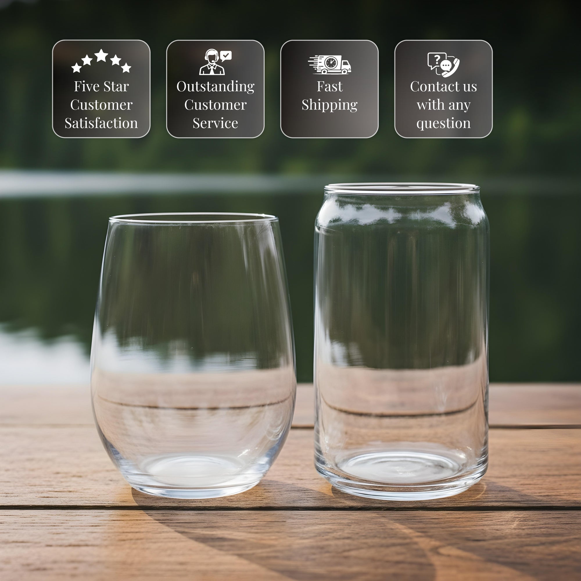 Bison (Buffalo) Laser Engraved Glasses