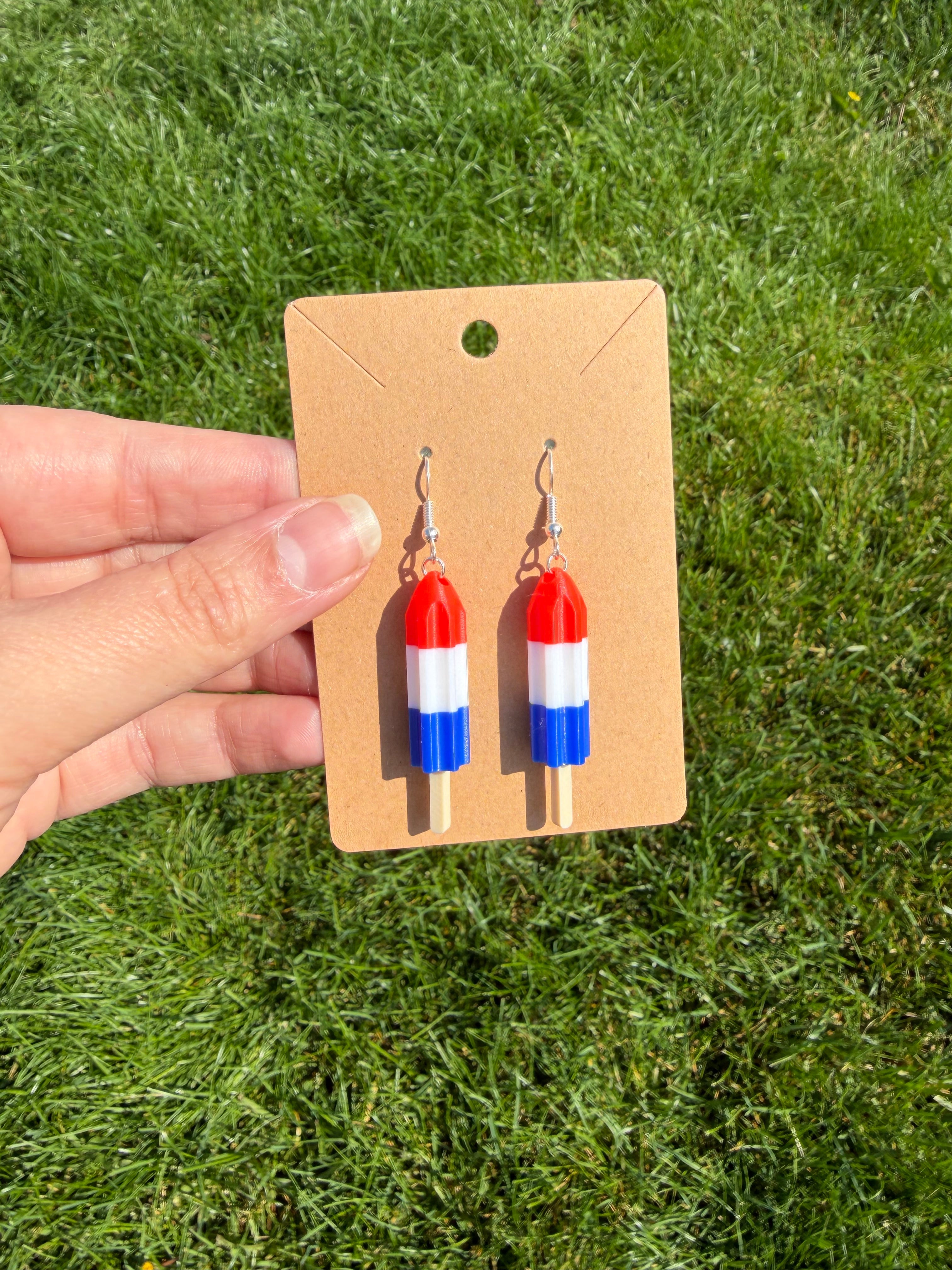 Bomb Pop Popsicle Dangle Earrings