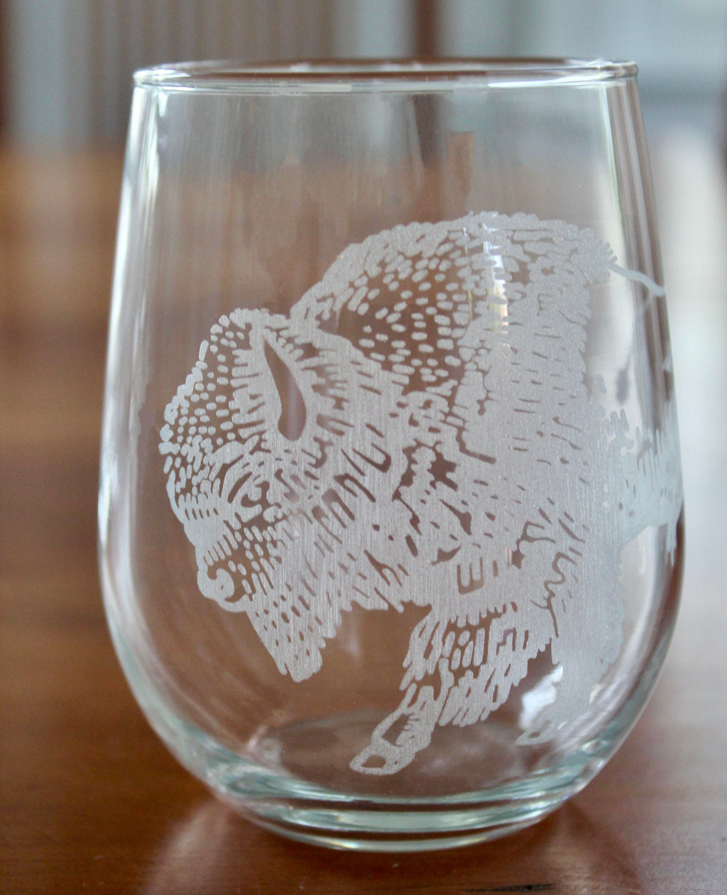 Bison (Buffalo) Laser Engraved Glasses