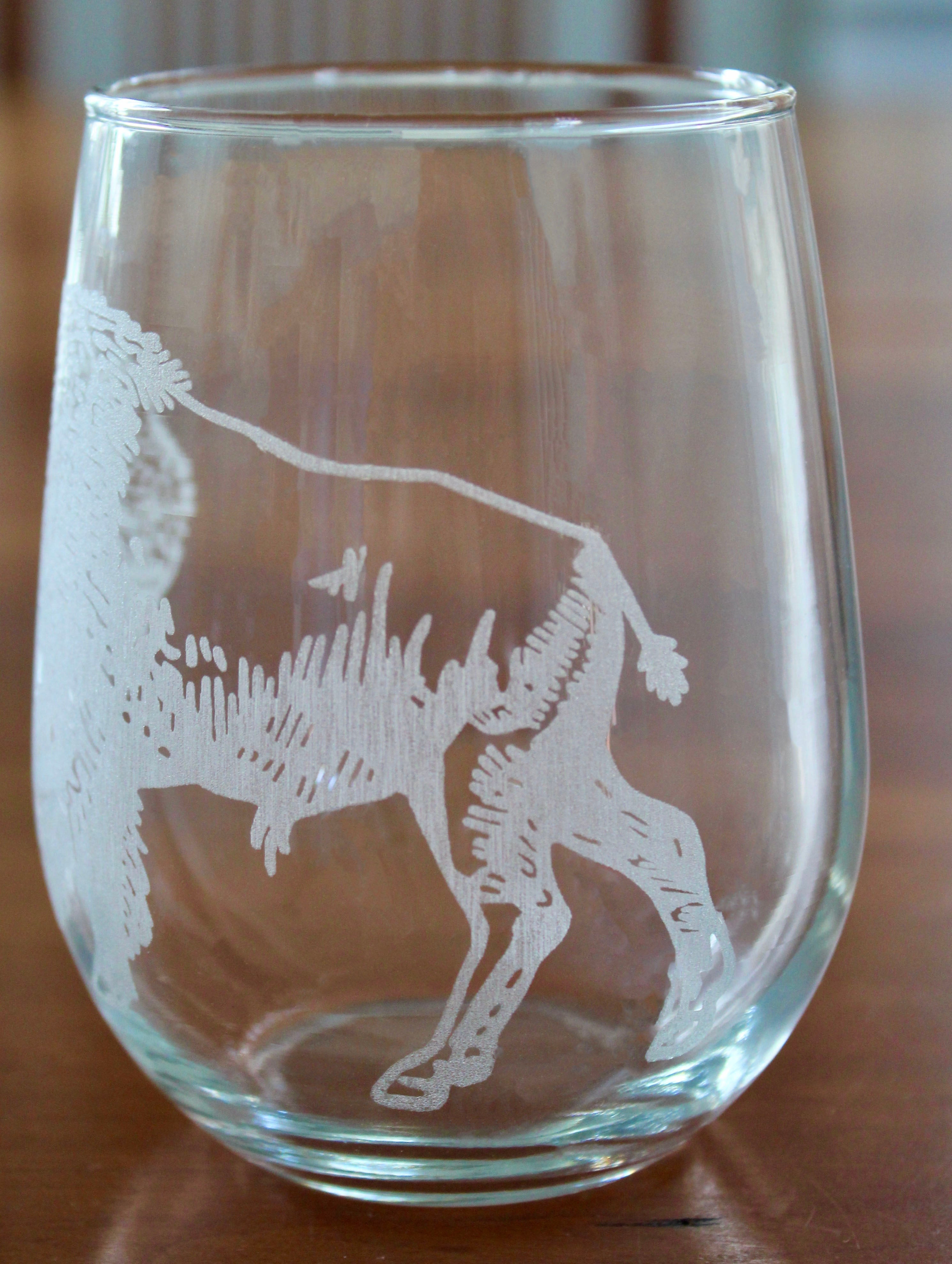 Bison (Buffalo) Laser Engraved Glasses