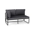 Patio Loveseat Sofa Couch with Removable Pillows and Seat Cushion-Gray