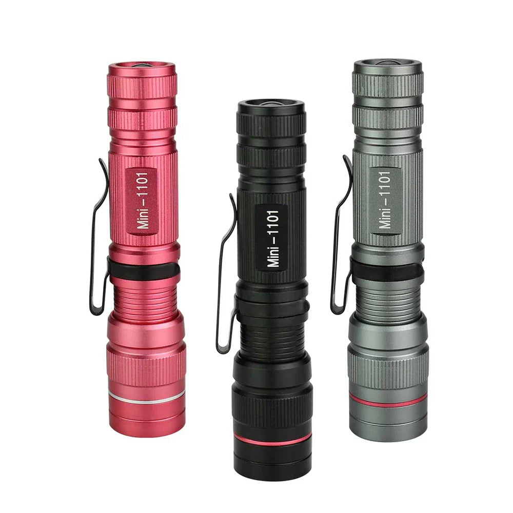 Mini Q5 LED Flashlight Adjustable Zoom | Portable Torch for Camping and Hiking